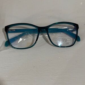 Sojos Women’s Teal Cat-Eye Reading Glasses - Fashion Blue-Green Frames - +0.0
